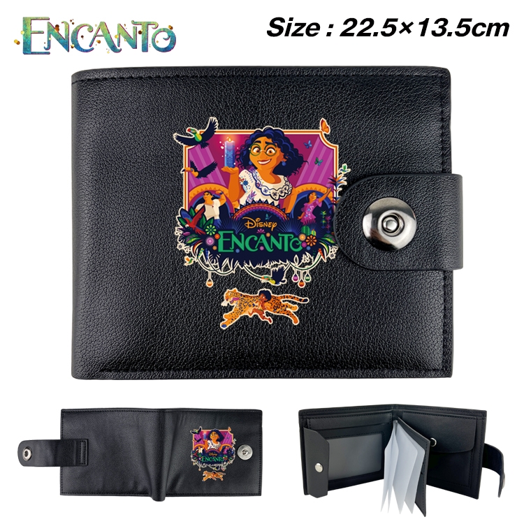 full house of magic Anime Leather Magnetic Buckle Two-fold Card Holder Wallet 22.5X13.5CM