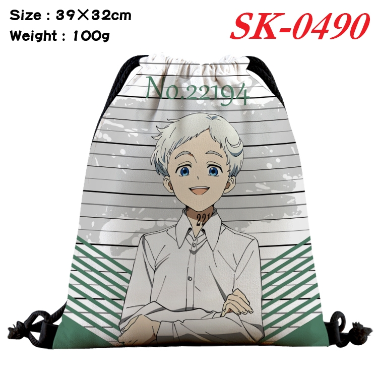 The Promised Neverla Waterproof Nylon Full Color Drawstring Backpack 39x32cm 100g SK-0490