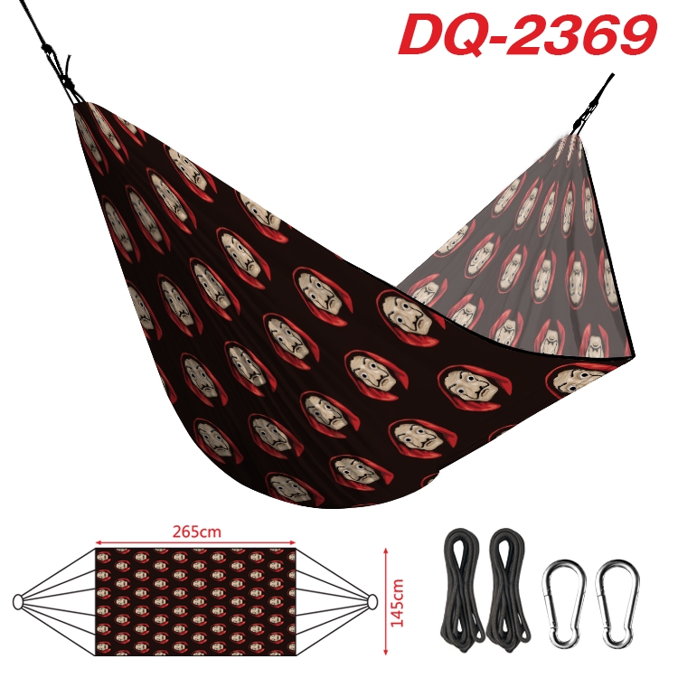 Money Heist Outdoor full color watermark printing hammock 265x145cm DQ-2369