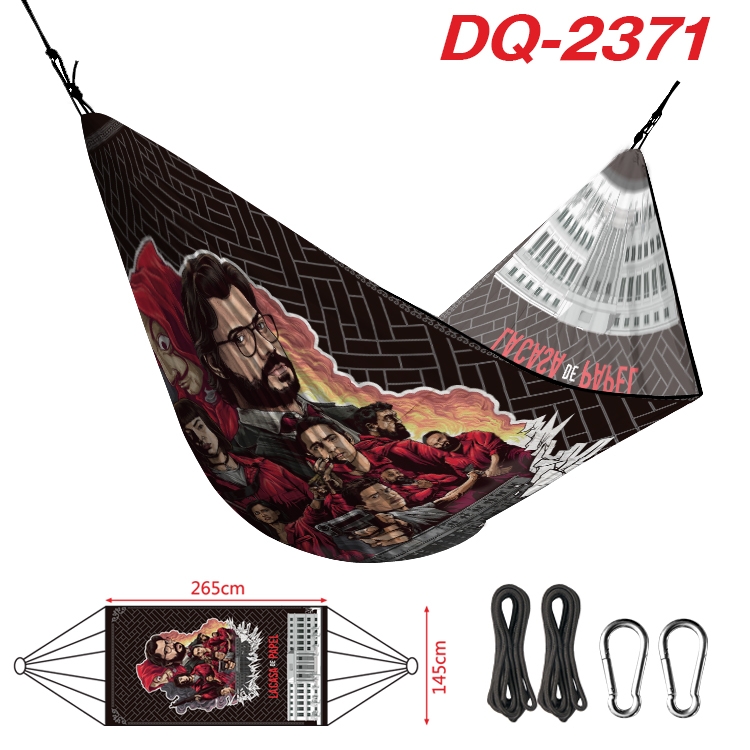 Money Heist Outdoor full color watermark printing hammock 265x145cm DQ-2371