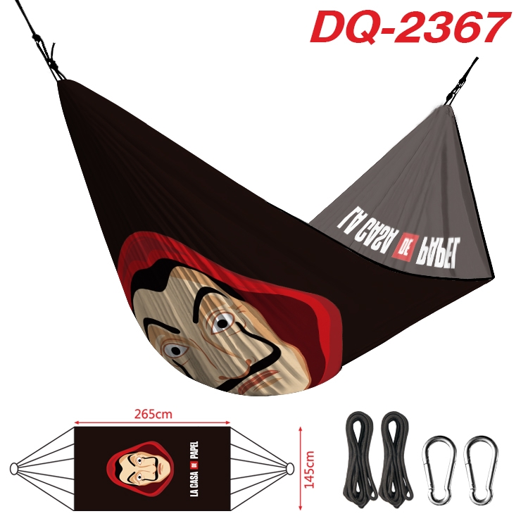 Money Heist Outdoor full color watermark printing hammock 265x145cm DQ-2367