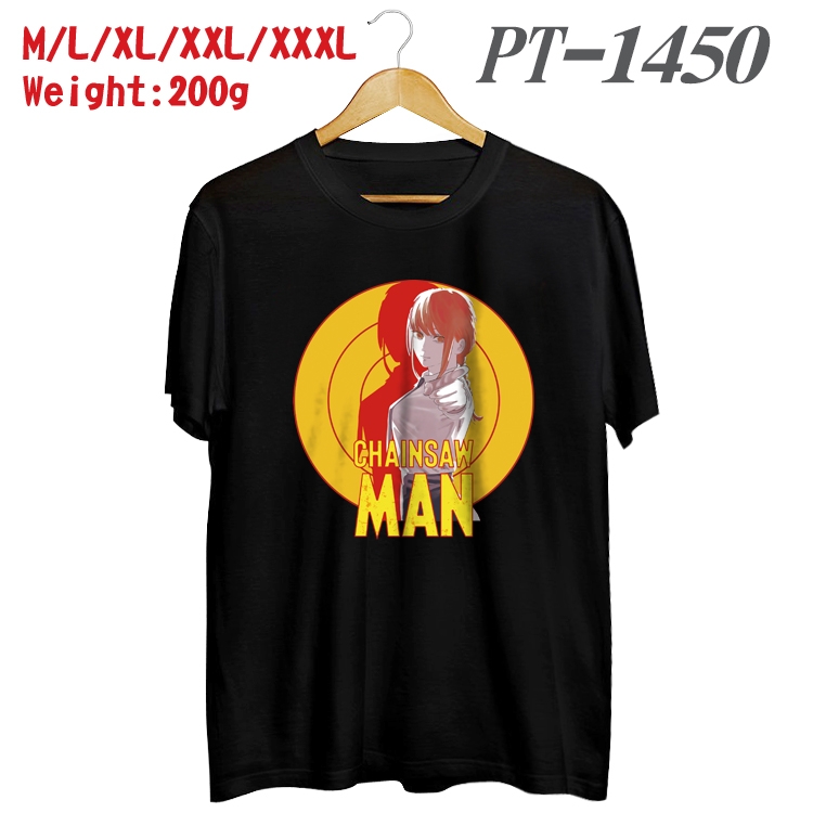 chainsaw man Anime Cotton Color Book Print Short Sleeve T-Shirt from M to 3XL PT1450
