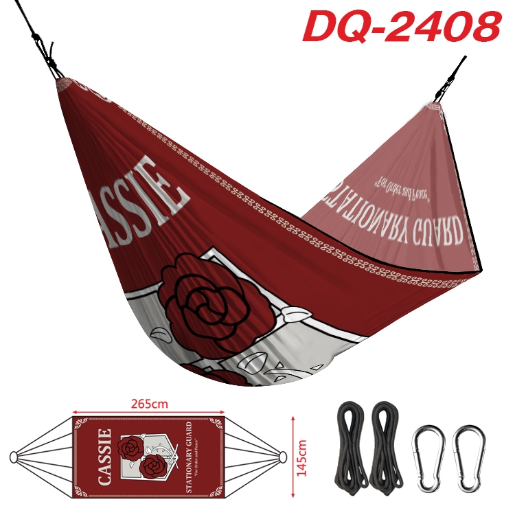 Shingeki no Kyojin Outdoor full color watermark printing hammock 265x145cm  DQ-2408
