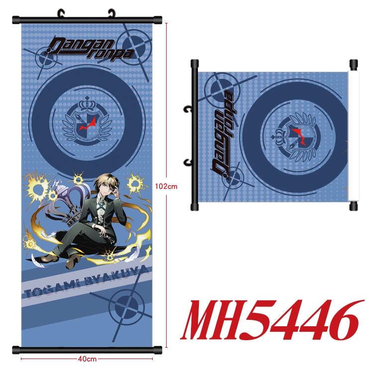 Dangan-Ronpa Anime black Plastic rod Cloth painting Wall Scroll 40X102CM MH5446