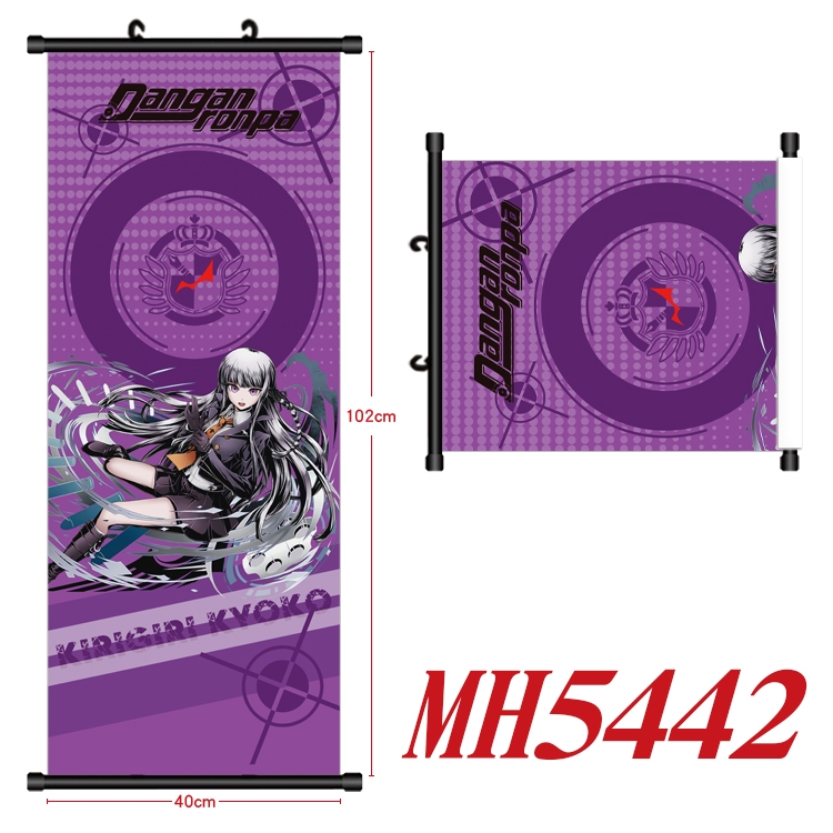 Dangan-Ronpa Anime black Plastic rod Cloth painting Wall Scroll 40X102CM MH5442