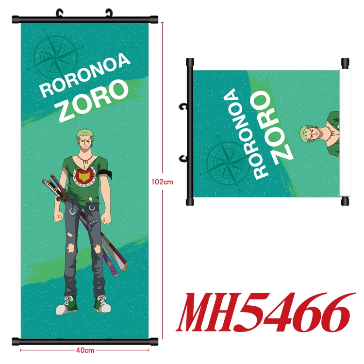 One Piece Anime black Plastic rod Cloth painting Wall Scroll 40X102CM MH5466