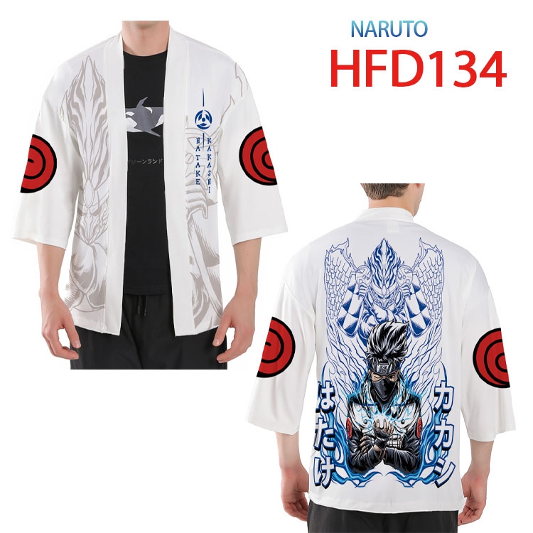Naruto Anime peripheral full-color short kimono from S to 4XL  HFD 134