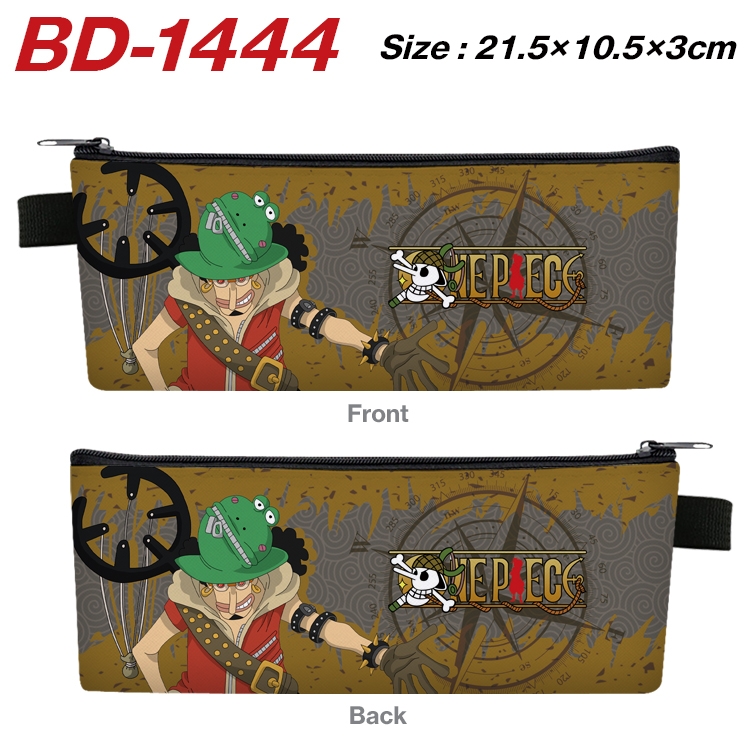 One Piece Anime PU Leather Zipper Pencil Case Stationery Box 21.5X10.5X3CM BD-1444