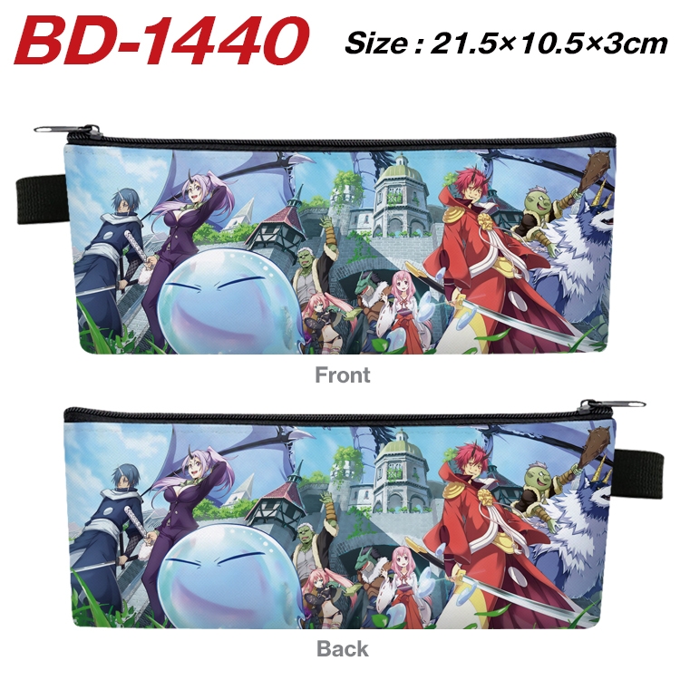 That Time I Got Slim Anime PU Leather Zipper Pencil Case Stationery Box 21.5X10.5X3CM BD-1440