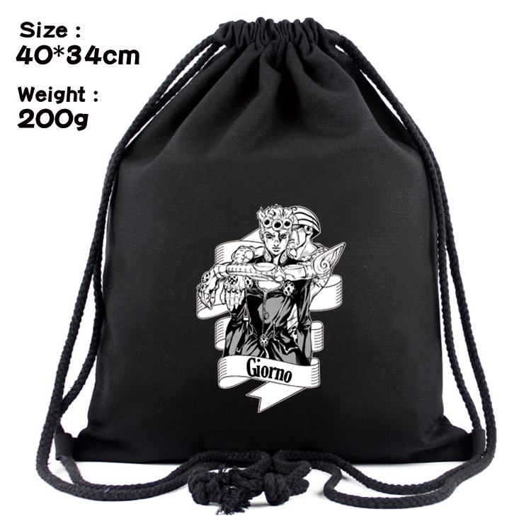 JoJos Bizarre Adventure Anime Coloring Book Drawstring Backpack 40X34cm 200g