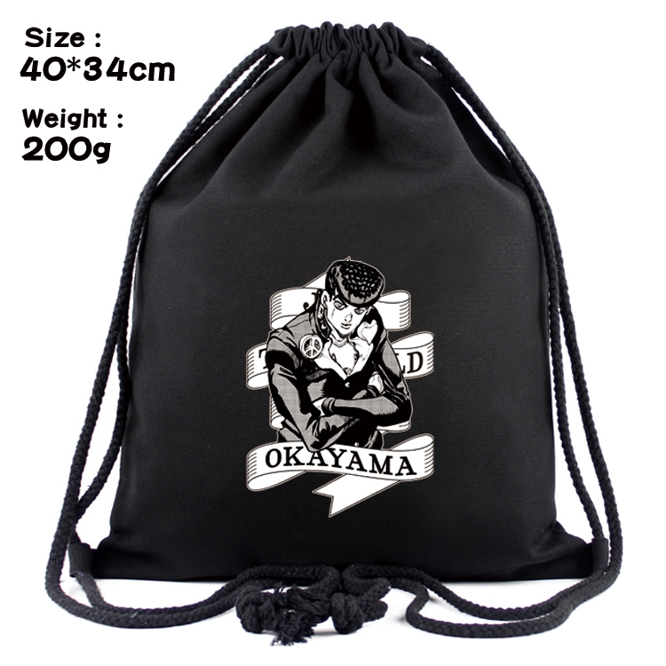 JoJos Bizarre Adventure Anime Coloring Book Drawstring Backpack 40X34cm 200g