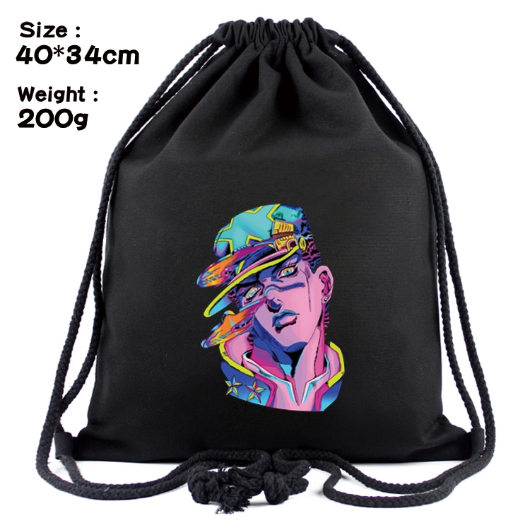 JoJos Bizarre Adventure Anime Coloring Book Drawstring Backpack 40X34cm 200g