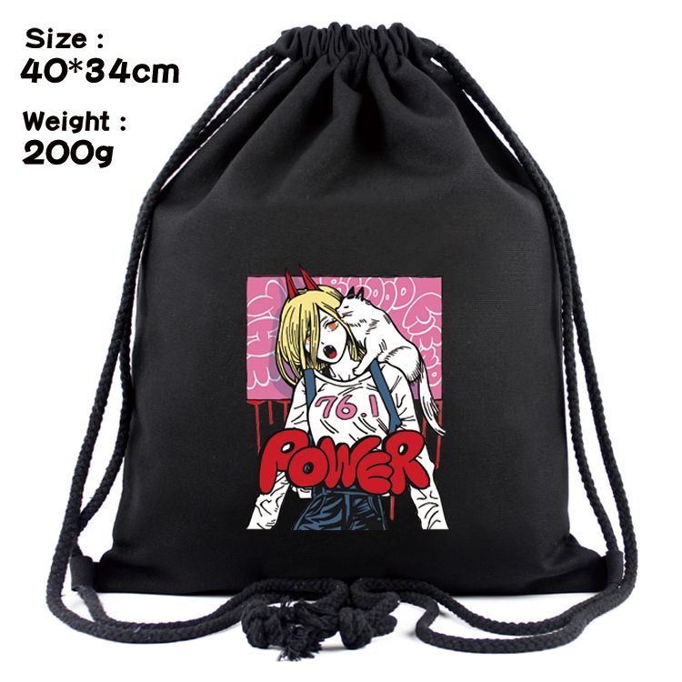 chainsaw man Anime Coloring Book Drawstring Backpack 40X34cm 200g