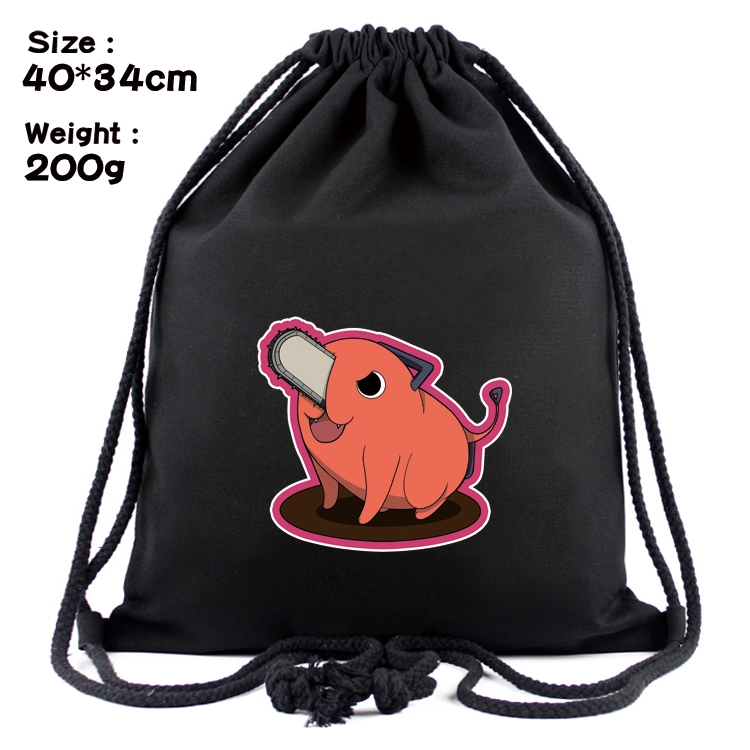 chainsaw man Anime Coloring Book Drawstring Backpack 40X34cm 200g