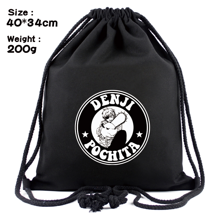chainsaw man Anime Coloring Book Drawstring Backpack 40X34cm 200g