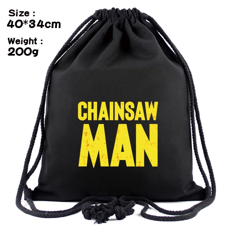 chainsaw man Anime Coloring Book Drawstring Backpack 40X34cm 200g