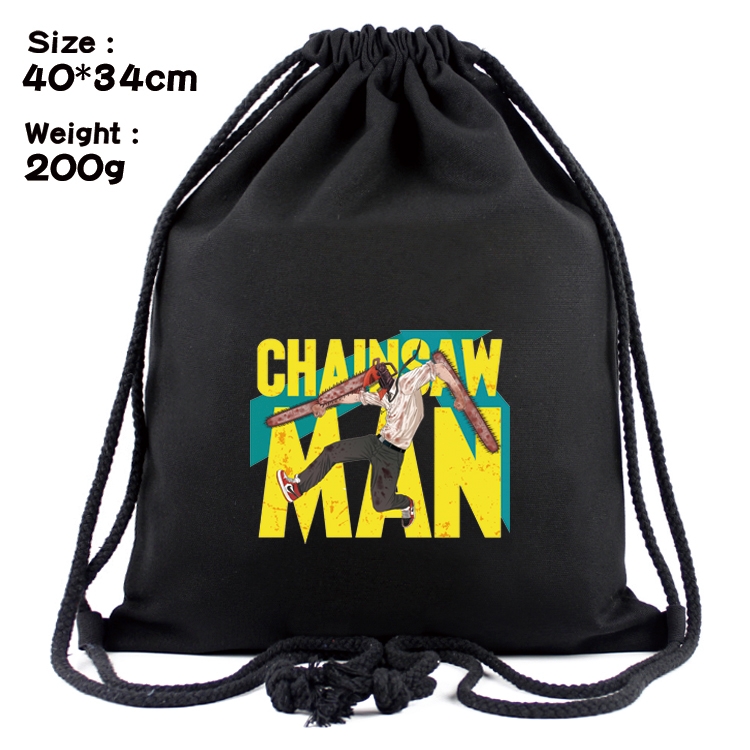 chainsaw man Anime Coloring Book Drawstring Backpack 40X34cm 200g