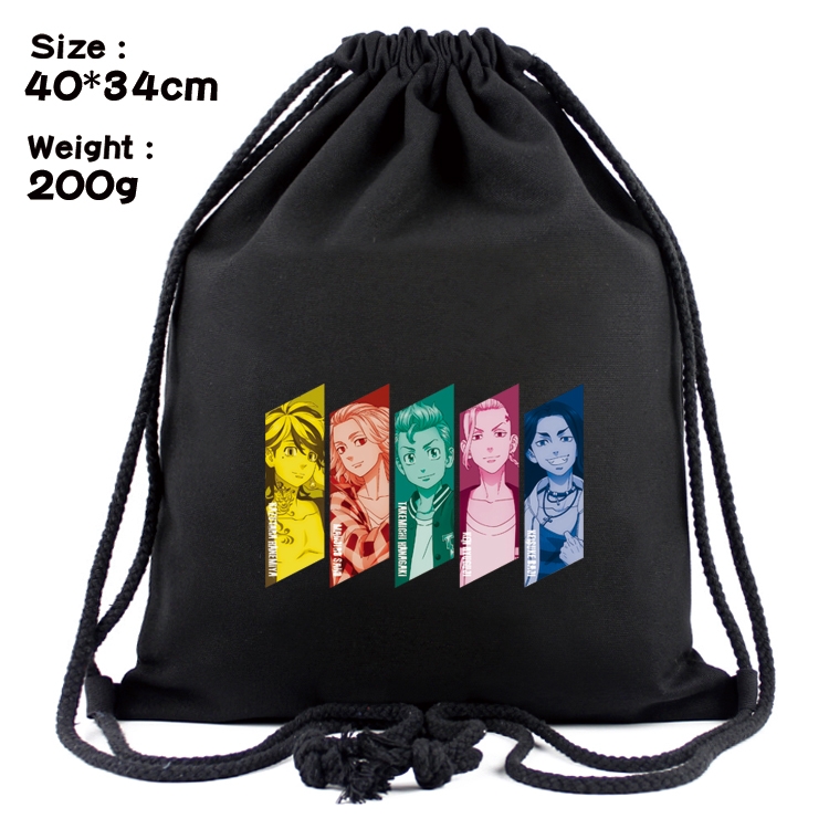 Tokyo Revengers Anime Coloring Book Drawstring Backpack 40X34cm 200g