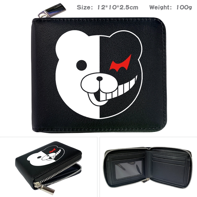 Dangan-Ronpa Anime Full Color Short All Inclusive Zipper Wallet 10x12x2.5cm