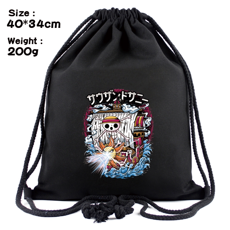 One Piece Anime Coloring Book Drawstring Backpack 40X34cm 200g