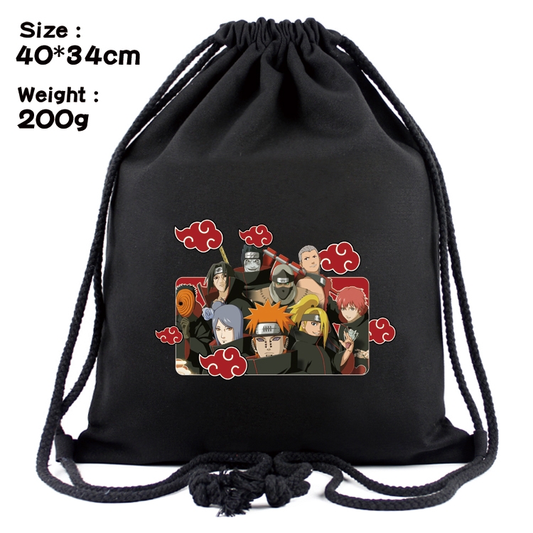 Naruto Anime Coloring Book Drawstring Backpack 40X34cm 200g
