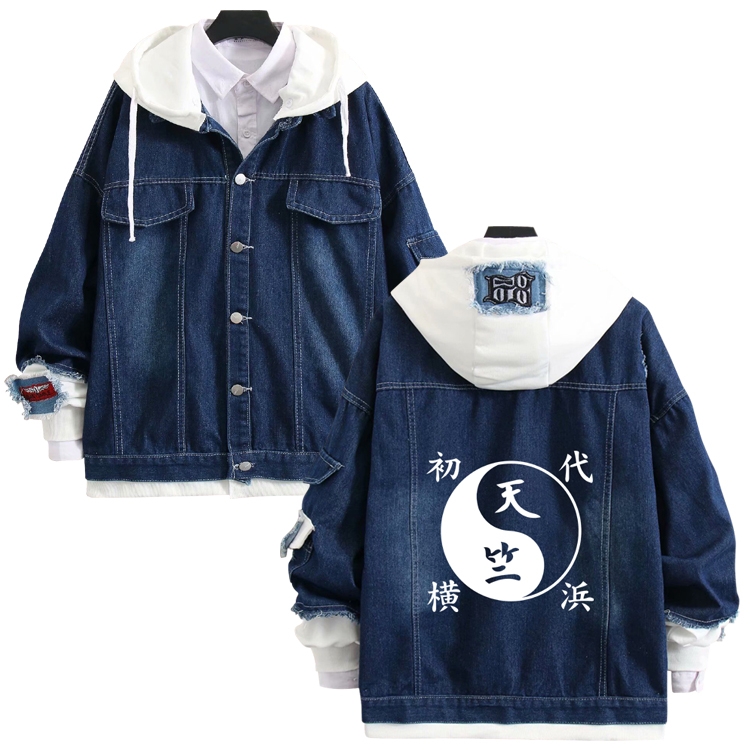 Tokyo Revengers anime stitching denim jacket top sweater from S to 4XL