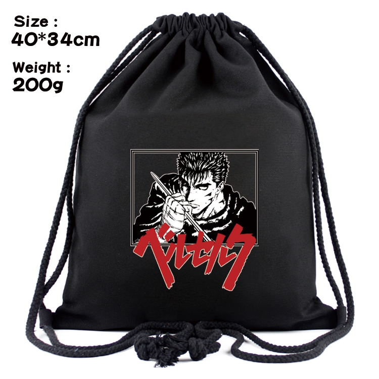 Berserk Anime Coloring Book Drawstring Backpack 40X34cm 200g
