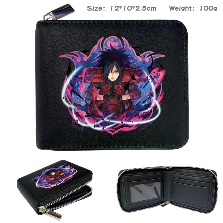 Naruto Anime Full Color Short All Inclusive Zipper Wallet 10x12x2.5cm