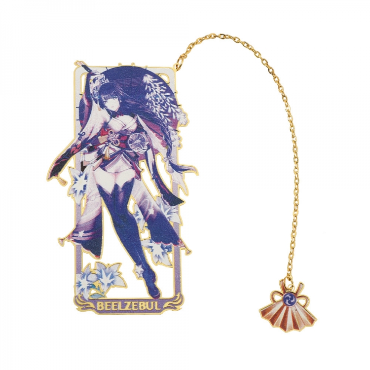 Genshin Impact Game Peripheral Metal Bookmark Hollow Book Holder 9x10cm
