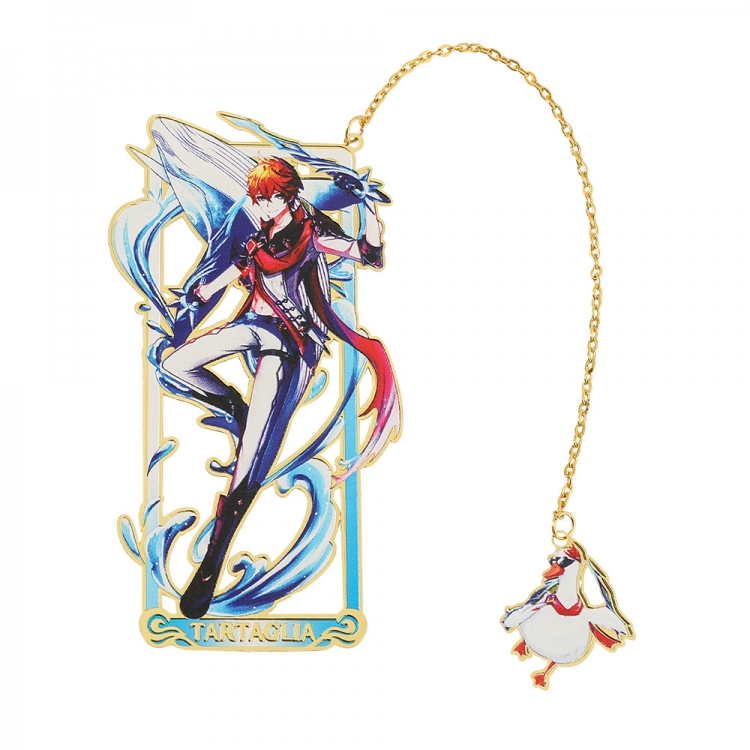 Genshin Impact Game Peripheral Metal Bookmark Hollow Book Holder 9x10cm