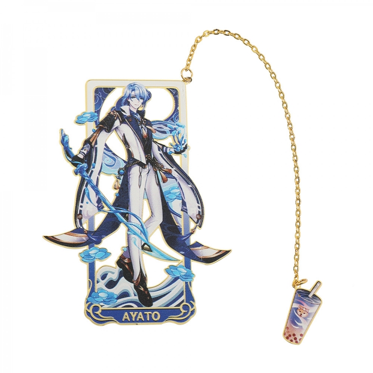 Genshin Impact Game Peripheral Metal Bookmark Hollow Book Holder 9x10cm