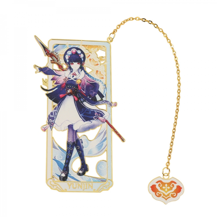 Genshin Impact Game Peripheral Metal Bookmark Hollow Book Holder 9x10cm