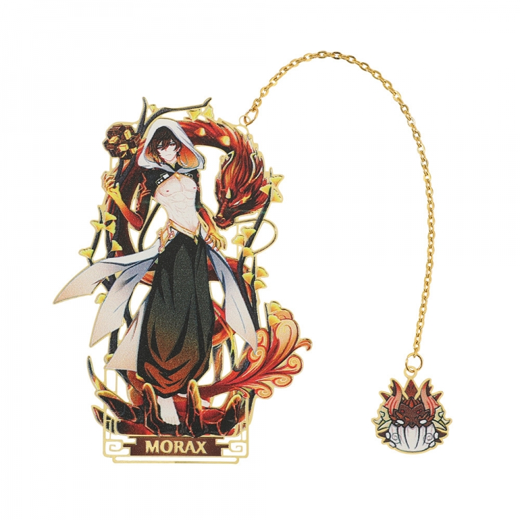 Genshin Impact Game Peripheral Metal Bookmark Hollow Book Holder 9x10cm