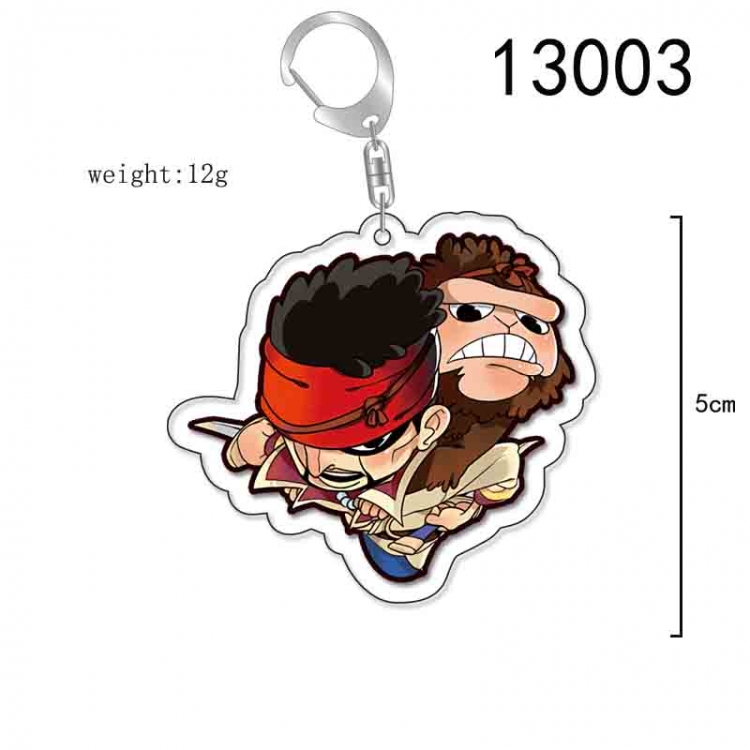 One Piece Anime Acrylic Keychain Charm price for 5 pcs 13003