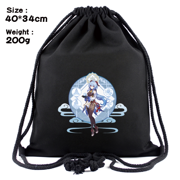 Genshin Impact  Anime Coloring Book Drawstring Backpack 40X34cm 200g