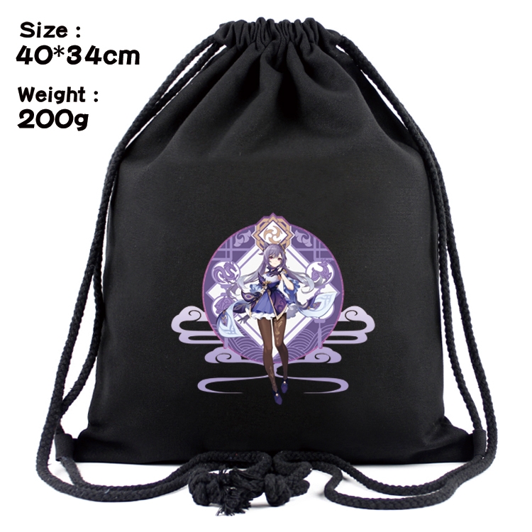 Genshin Impact  Anime Coloring Book Drawstring Backpack 40X34cm 200g
