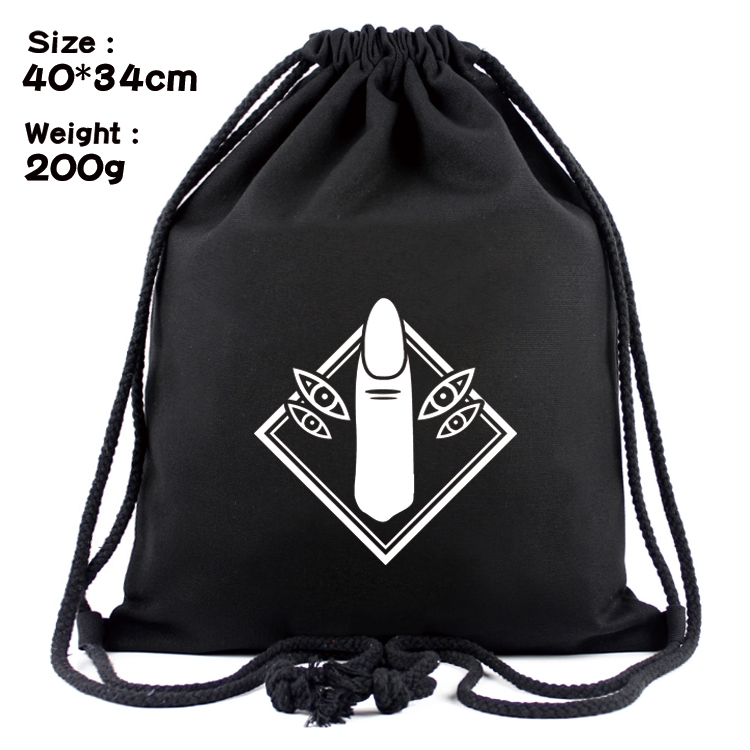 Jujutsu Kaisen Anime Coloring Book Drawstring Backpack 40X34cm 200g