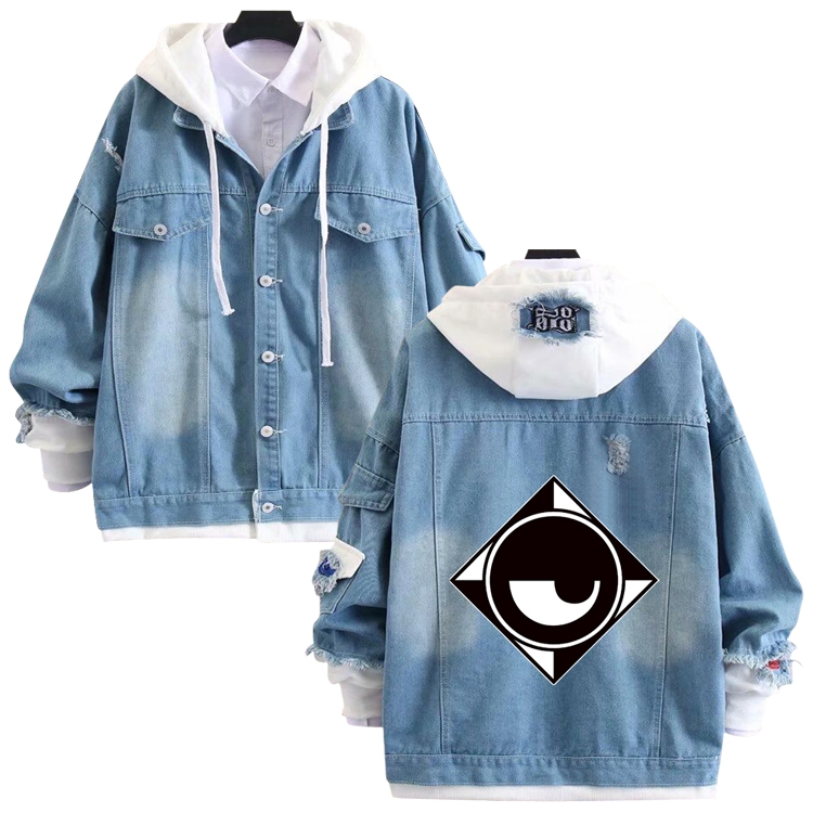 SPY×FAMILY anime stitching denim jacket top sweater from S to 4XL
