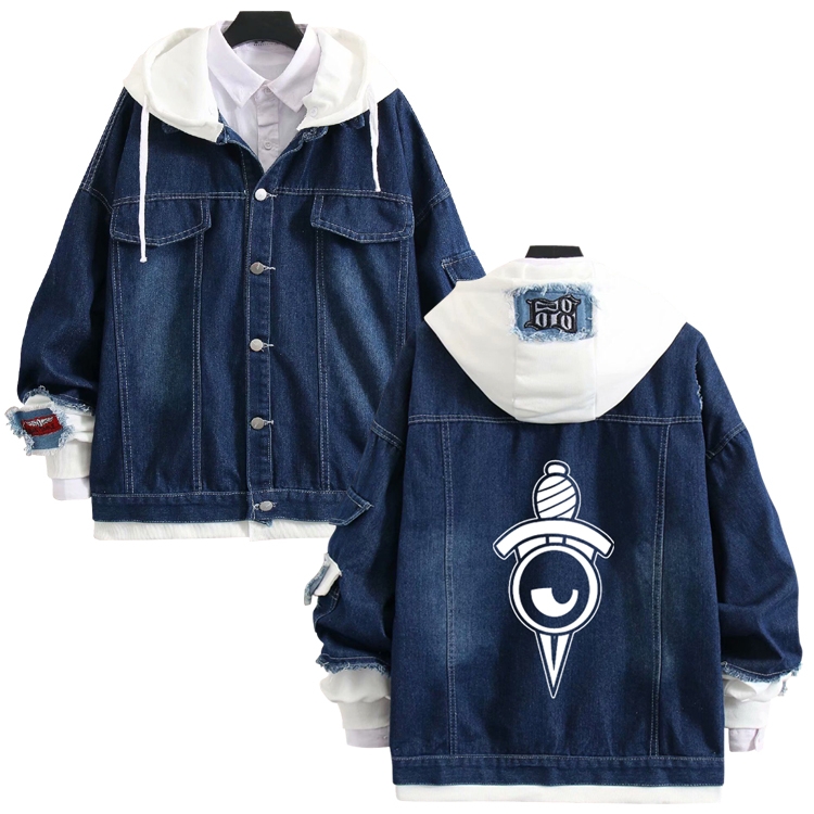 SPY×FAMILY anime stitching denim jacket top sweater from S to 4XL