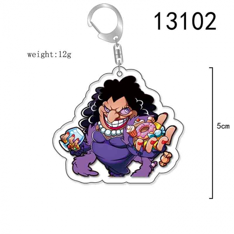 One Piece Anime Acrylic Keychain Charm price for 5 pcs 13102