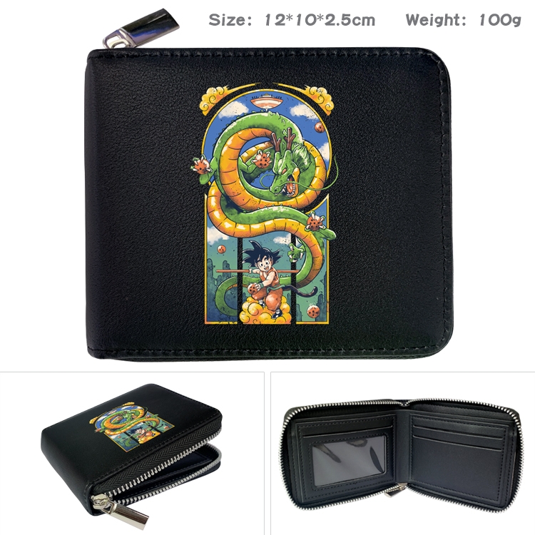 DRAGON BALL Anime Full Color Short All Inclusive Zipper Wallet 10x12x2.5cm