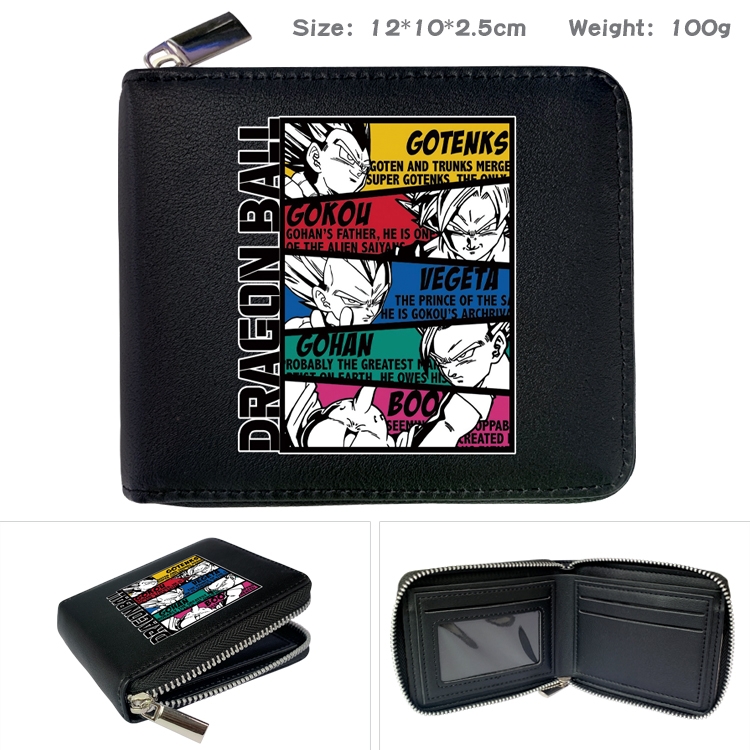 DRAGON BALL Anime Full Color Short All Inclusive Zipper Wallet 10x12x2.5cm