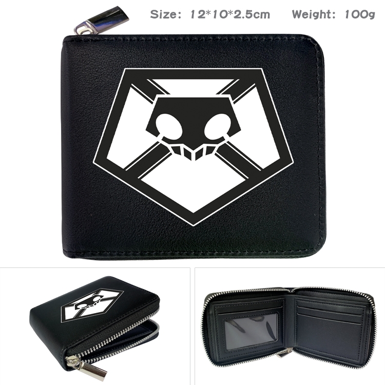 Bleach Anime Full Color Short All Inclusive Zipper Wallet 10x12x2.5cm