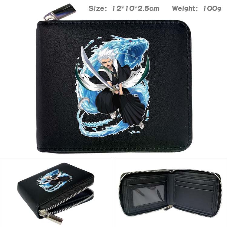 Bleach Anime Full Color Short All Inclusive Zipper Wallet 10x12x2.5cm