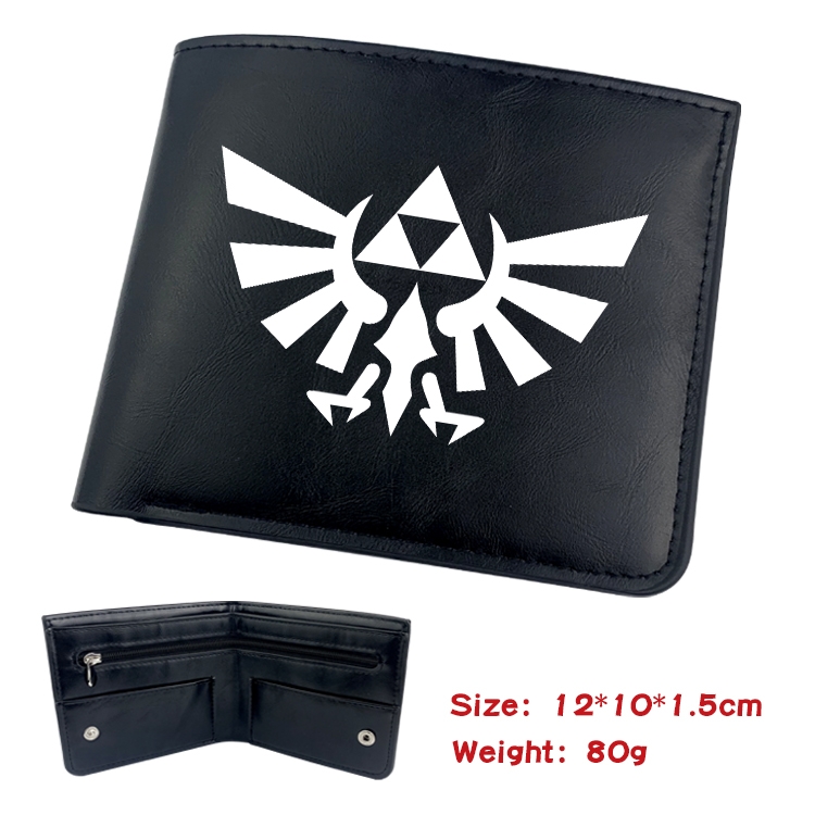 The Legend of Zelda Anime inner buckle magnetic buckle two fold wallet 22.5X13.5CM