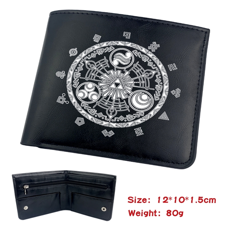 The Legend of Zelda Anime inner buckle magnetic buckle two fold wallet 22.5X13.5CM