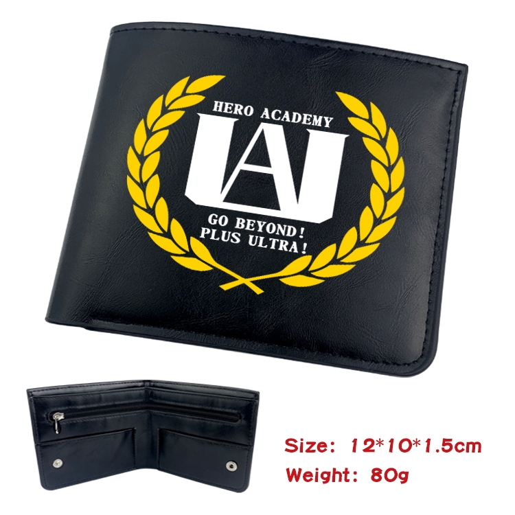 My Hero Academia Anime inner buckle magnetic buckle two fold wallet 22.5X13.5CM