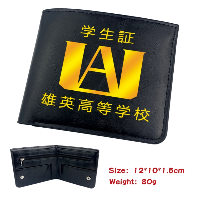 My Hero Academia Anime inner buckle magnetic buckle two fold wallet 22.5X13.5CM