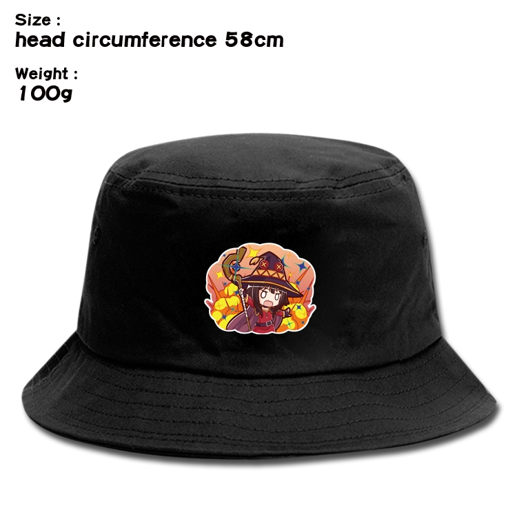 Blessings for a better world Anime canvas fisherman hat sun hat 58cm