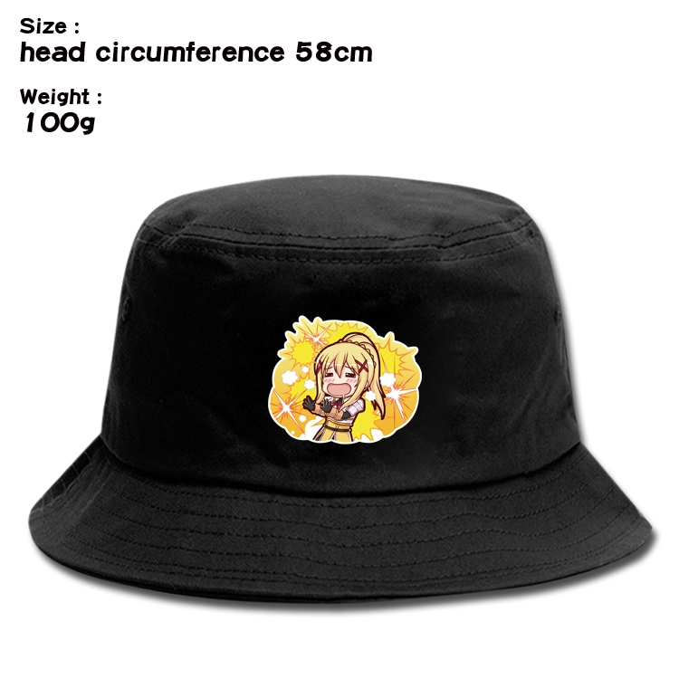 Blessings for a better world Anime canvas fisherman hat sun hat 58cm